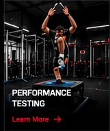 Athlete performing a jump test